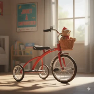 A classic metal tricycle for kids. Search for affordable ride on toys under $100 CAD or "jouets à enfourcher" in Canada.