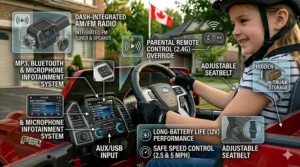 Canadian 12V ride-on car brand offering bilingual English and French manuals and local customer service.