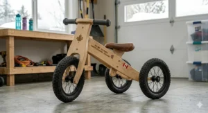 A lightweight balance bike with a low center of gravity. Ideal for Canadian toddlers learning coordination, ranking high among the safest ride on toys for 3-5 year olds.