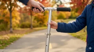 Quality 2 wheel scooter for kids featuring an adjustable T-bar handlebar to grow with your child from ages 5 to 12.