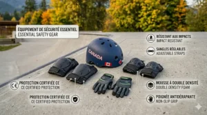 Essential protective pads and helmet for a beginner stunt scooter rider in the 6-8 year old age group.