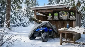 Tips for storing and maintaining a 12V electric ATV battery during cold Canadian winters.