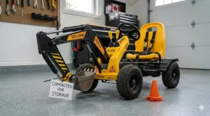 A compact, easy-to-store ride-on toy ideal for Canadian suburban backyards.
