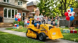 Sleek sports car ride on for 6-year-old / Voiture de sport électrique pour enfant de 6 ans