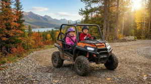 Safety harness in 24V electric UTV for kids / Harnais de sécurité dans un VUT électrique 24V