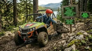 Kids dune buggy with adaptive suspension for trails | Kart de plage pour enfants avec suspension adaptative.