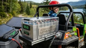 Charging the electric dune buggy battery life | Chargement de la batterie du kart de plage électrique.