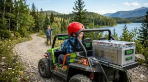 Electric dune buggy range monitoring for Canadian trails | Surveillance de l'autonomie du kart de plage électrique.
