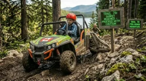 Safety tips for electric dune buggy summit driving | Conseils de sécurité pour la conduite en montagne en kart électrique.