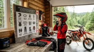 Essential safety gear checklist for young dirt bike riders / Liste de vérification des équipements de sécurité pour jeunes pilotes