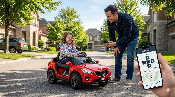 Ride on car with app control for kids in Canada