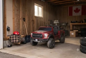 Scale illustration showing dimensions and weight capacity of a standard 12v power wheels truck for toddlers ages 3 to 6.