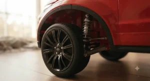 Easy access charging port on 6V battery powered kids ride on car.