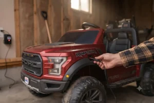 Unboxing a new 12v power wheels truck delivered straight to a Canadian residential home.