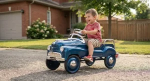 An affordable vintage-style pedal car for children, available for under $150 CAD at Canadian retailers.